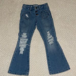 Flared Distressed Jeans